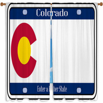 Colorado State License Plate Window Curtains 75063007