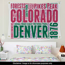 Colorado Usa State Map Tag Cloud Wall Art 60207156
