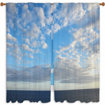 Colored Clouds Over The Ocean Window Curtains 65748193