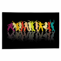 Colored Dancing Silhouettes Rugs 47977345