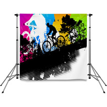 Colored Mountain Bike Abstract Background Backdrops 23196961