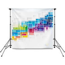Colored Squares Design Abstract Background. Backdrops 61184076