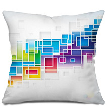 Colored Squares Design Abstract Background. Pillows 61184076