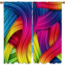 Colorful Abstract Background Window Curtains 33439489
