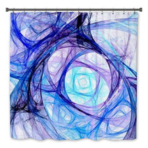 Colorful Abstract Digital Fractal Art On The White Background Bath Decor 60811989