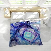 Colorful Abstract Digital Fractal Art On The White Background Bedding 60811989