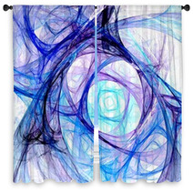 Colorful Abstract Digital Fractal Art On The White Background Window Curtains 60811989