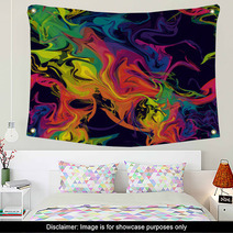 Colorful Abstract Mixture Of Fluid Paint Digital Art Wall Art 69217682