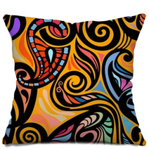 Colorful Abstract Seamless Paisley Pattern Pillows 54733223