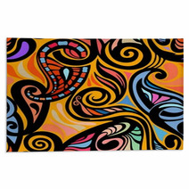 Colorful Abstract Seamless Paisley Pattern Rugs 54733223