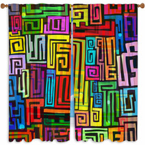 Colorful Background Window Curtains 70172661