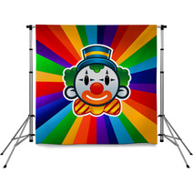 Colorful Birthday Clown Backdrops 56985300