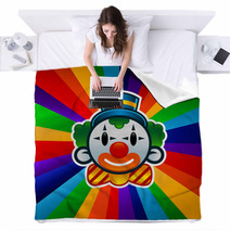 Colorful Birthday Clown Blankets 56985300