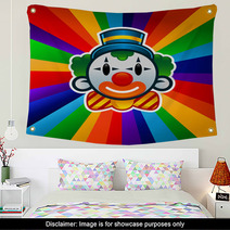 Colorful Birthday Clown Wall Art 56985300