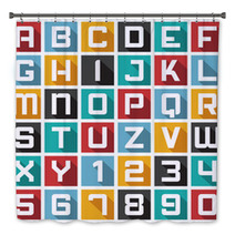 Colorful Blocks Of Letters And Numbers Bath Decor 56752175