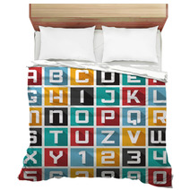 Colorful Blocks Of Letters And Numbers Bedding 56752175