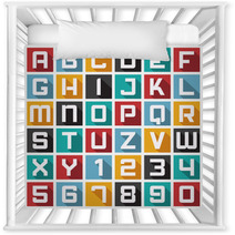 Colorful Blocks Of Letters And Numbers Nursery Decor 56752175