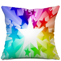 Colorful Burst Of Stars Pillows 53855223
