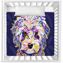 Colorful Curly Pooch Nursery Decor 219582089