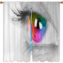 Colorful Eye Window Curtains 11928293