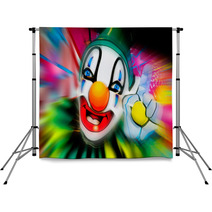Colorful Face Of A Creepy Clown Backdrops 2858889