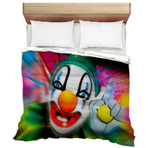 Colorful Face Of A Creepy Clown Bedding 2858889