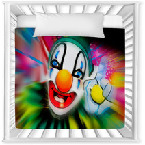 Colorful Face Of A Creepy Clown Nursery Decor 2858889