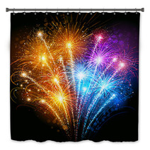 Colorful Fireworks Bath Decor 57779638
