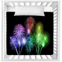 Colorful Fireworks Over Sky Nursery Decor 72085165