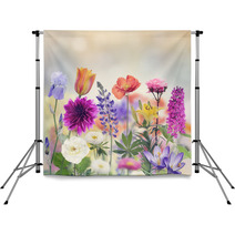 Colorful Flowers Backdrops 86044384