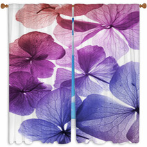 Colorful Flowers Closeup Window Curtains 35152735