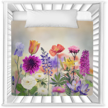 Colorful Flowers Nursery Decor 86044384