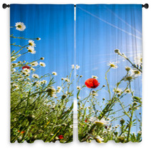 Colorful Flowers Window Curtains 64746057