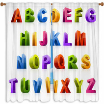 Colorful Font Window Curtains 56607315