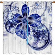 Colorful Fractal Flower Pattern Window Curtains 60811832