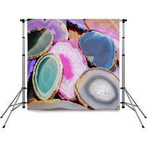 Colorful Geode Slices Natures Beauty Backdrops 68481592