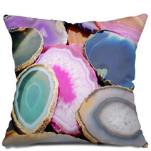 Colorful Geode Slices Natures Beauty Pillows 68481592
