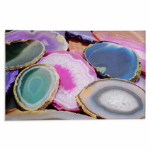 Colorful Geode Slices Natures Beauty Rugs 68481592