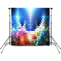Colorful Geometric Background, Abstract Triangle Pattern Vector Backdrops 72895560