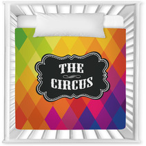 Colorful Geometric The Circus Label Diamond Pattern Nursery Decor 52390346