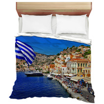 Colorful Greece Series - Symi Island Bedding 58387876