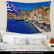 Colorful Greece Series - Symi Island Wall Art 58387876