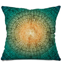 Colorful Grungy Ethnic Styled Background - Eps10 Pillows 56963494