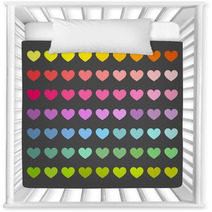 Colorful Hearts Background Nursery Decor 69877805