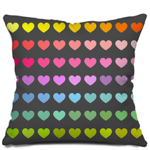 Colorful Hearts Background Pillows 69877805