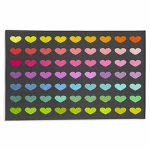 Colorful Hearts Background Rugs 69877805
