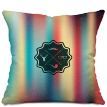Colorful Hipster Blurred Background Pillows 64688461