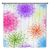 Colorful Hydrangea Flower Seamless Background Bath Decor 67208824