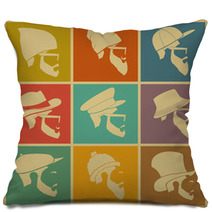 Colorful Icons Man In A Headdress Pillows 68171769