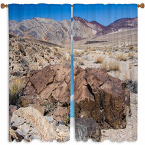 Colorful Landscape In Desert Window Curtains 65239449